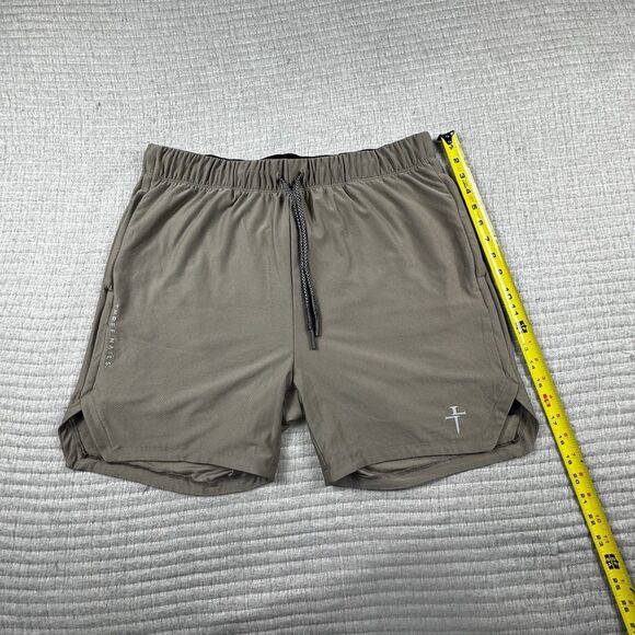 Three Nails Pro-Tech 2.0 Short Men XL 7" Brown Lined Performance Drawstring - Picture 2 of 9